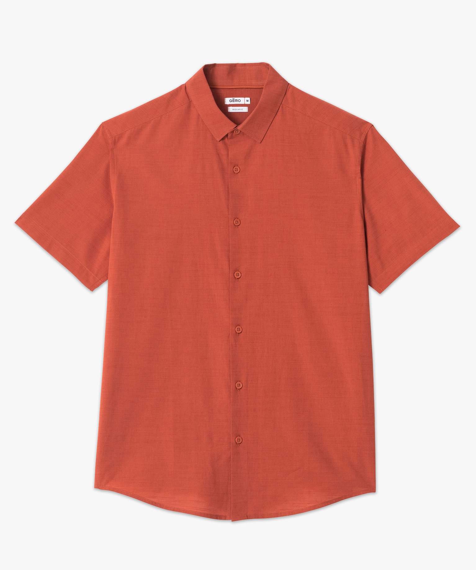 Chemise à manches courtes en coton léger homme violet | GEMO