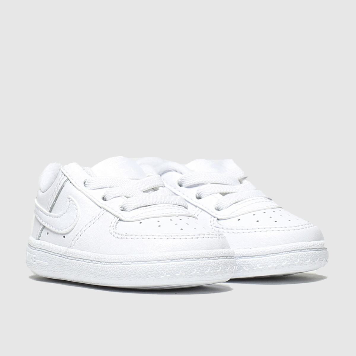 Nike vita Air Force 1 spjälsäng Babysneakers