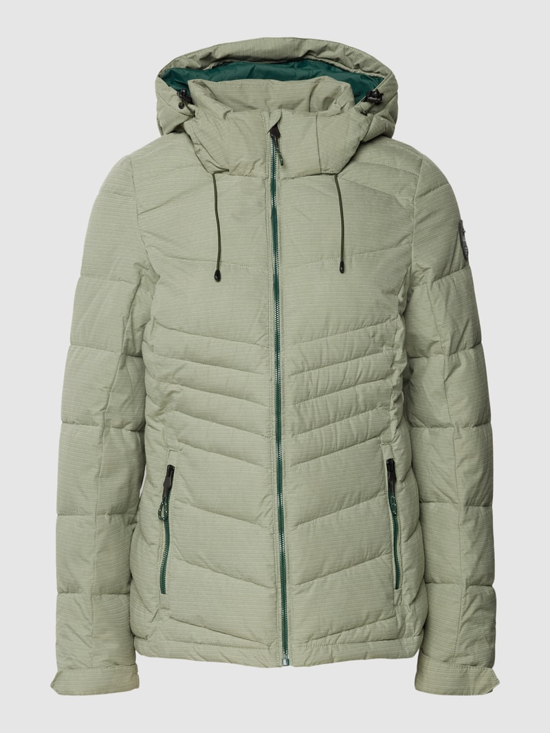 Steppjacke mit Kapuze in lindgrün