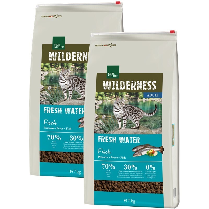 REAL NATURE Trockenfutter REAL NATURE WILDERNESS Adult Fresh Water Fisch 2x7 kg