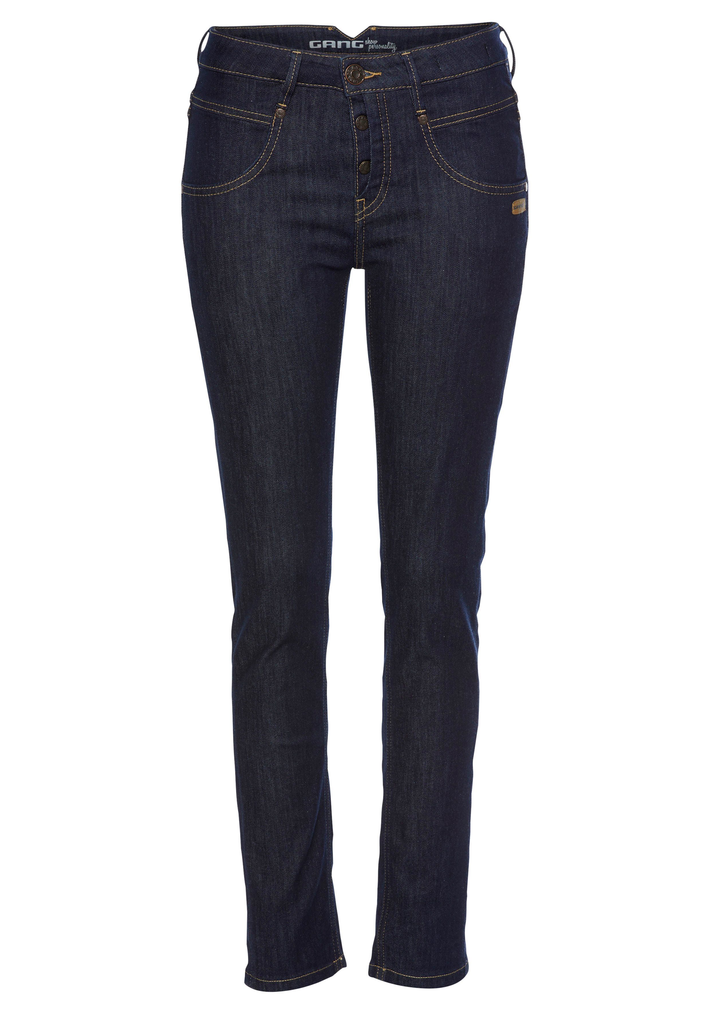 GANG Skinny-fit-Jeans 94Medina mit stylischer halb offener Knopfleiste