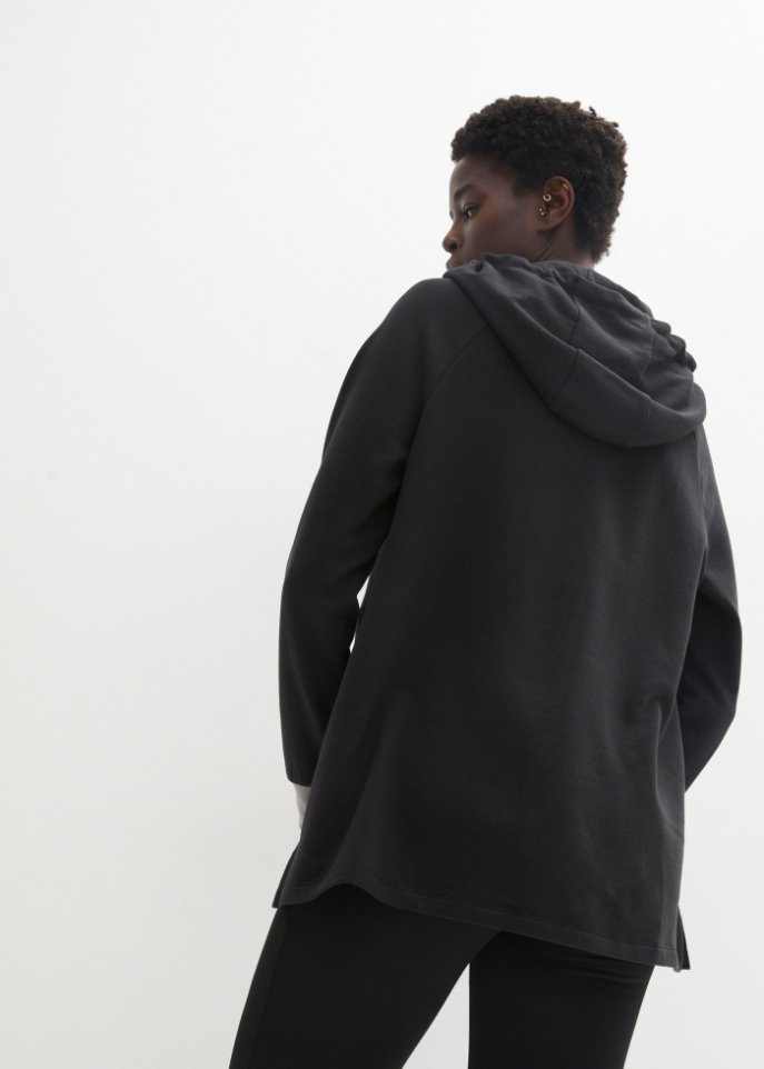 Sweat-Longshirt mit Kapuze