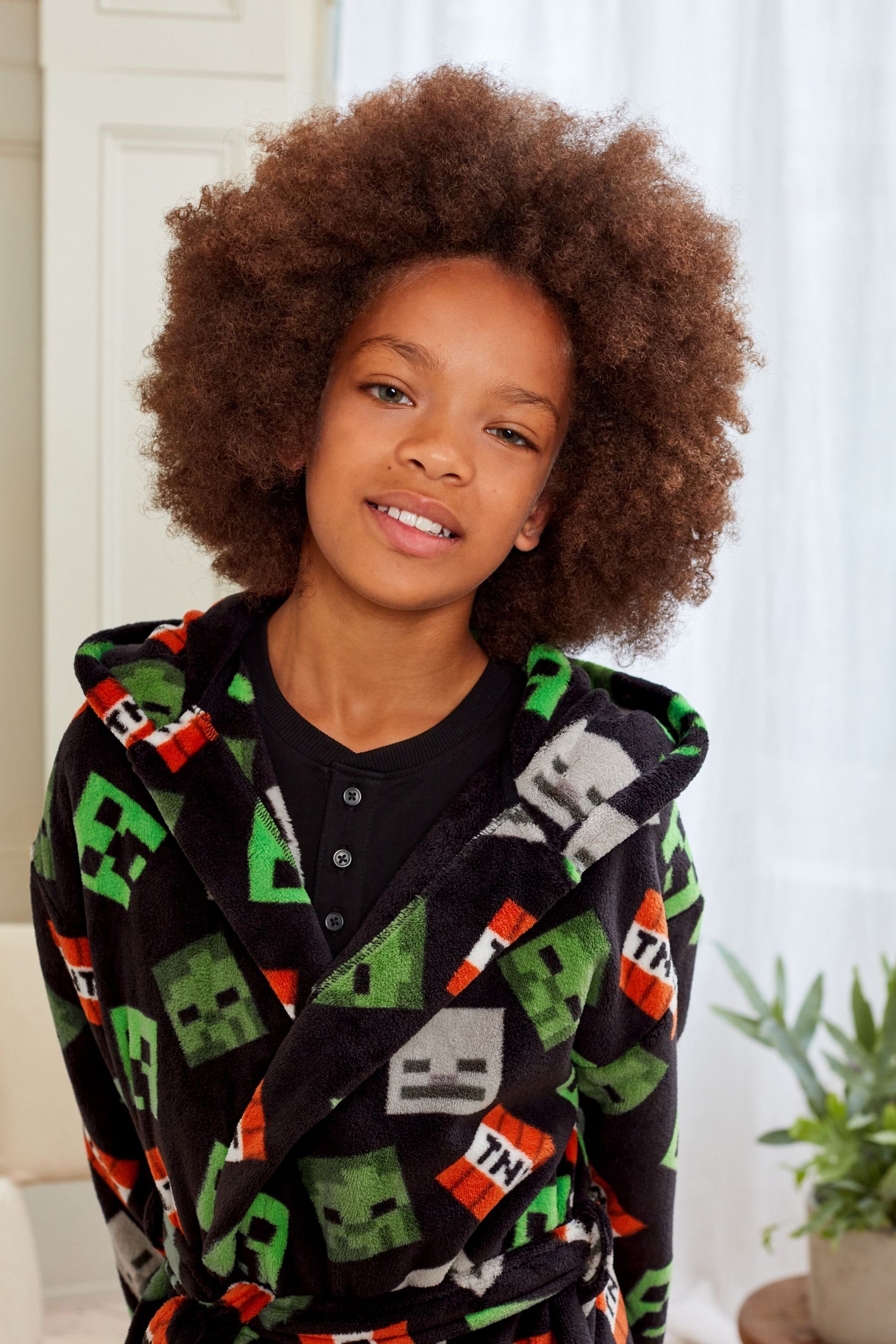 Next Kinderbademantel Bademantel aus Fleece, Polyester