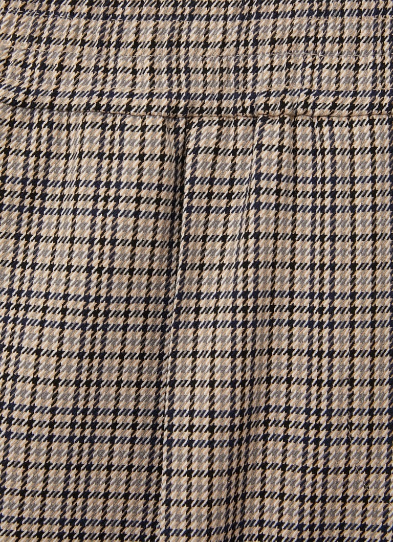 Reiss Karina high waist tapered fit trousers with houndstooth design
