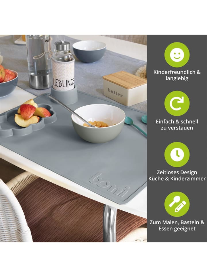 BOMI Kindertischmatte in Grau günstig kaufen onesize