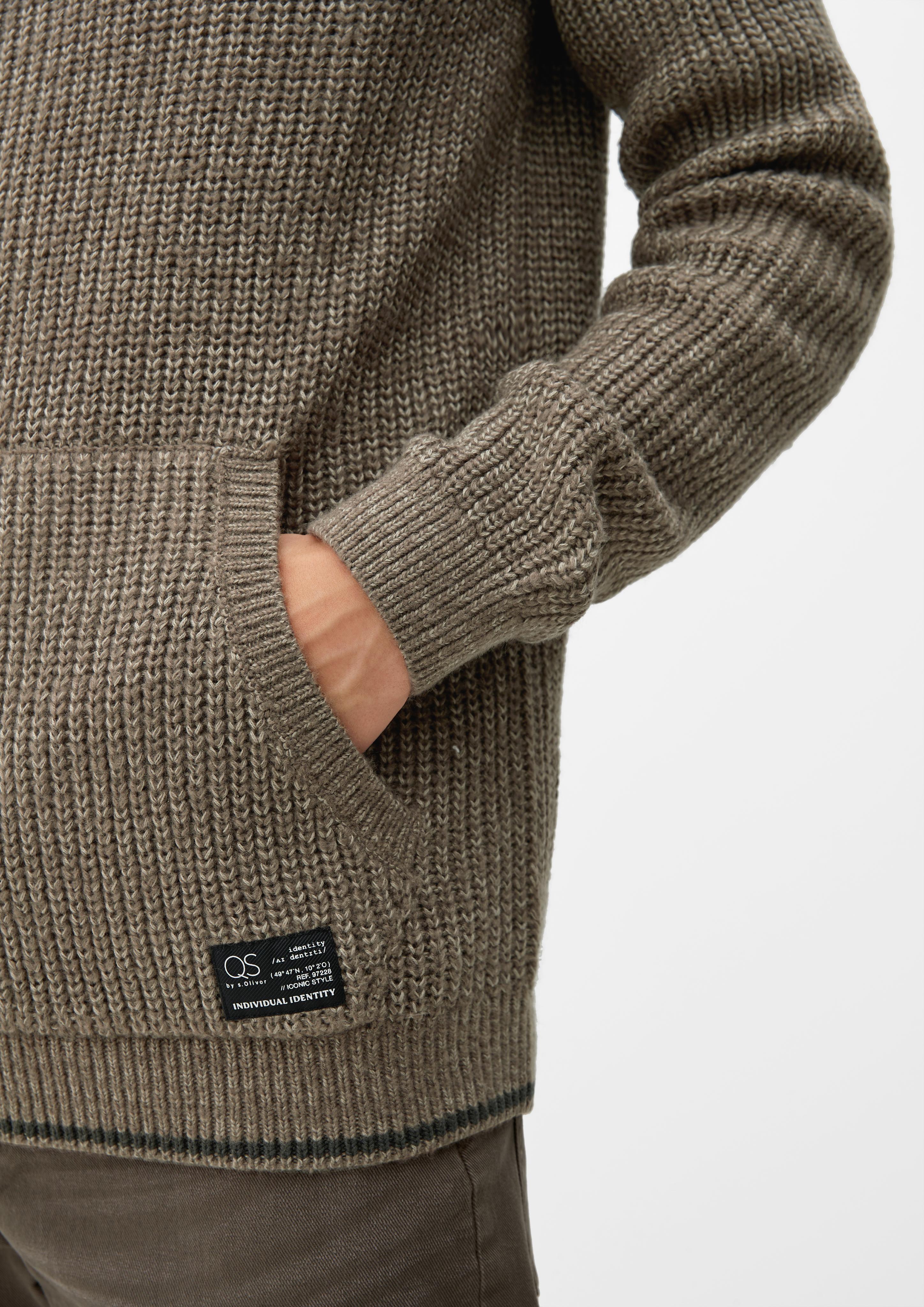 Strickpullover mit Kängurutasche  2118696-84W0