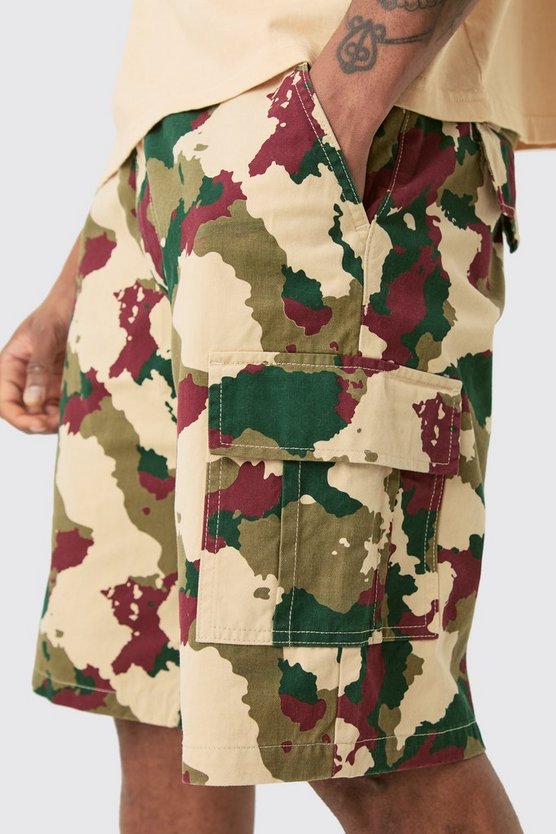Tall Camouflage Twill Cargo-Shorts