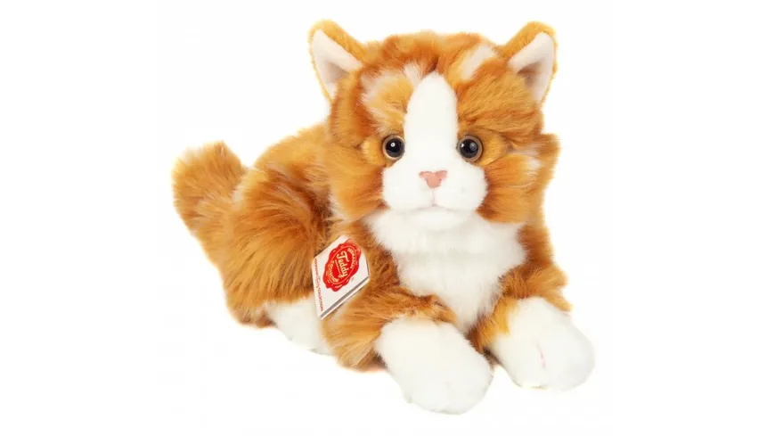 Teddy-Hermann - Katze liegend rot getigert 20 cm