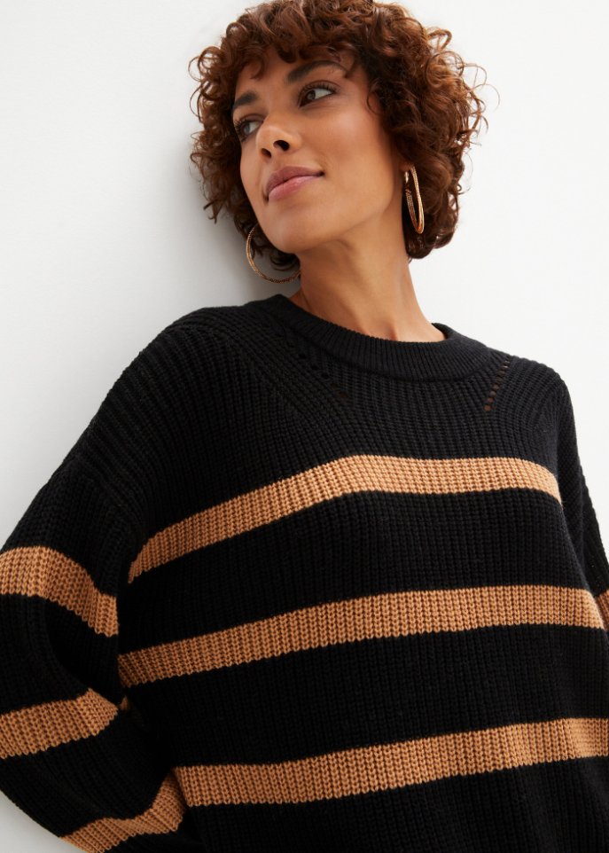 Wollpullover mit lockerer Passform