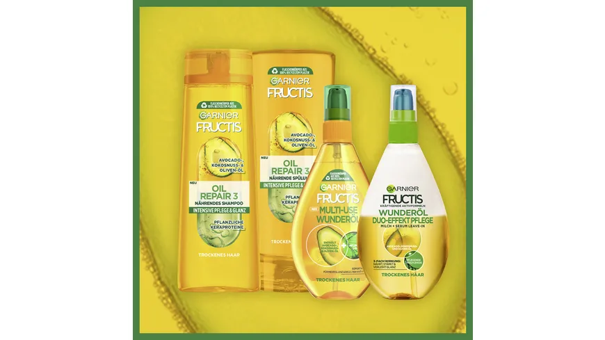 Garnier Fructis Oil Repair 3 Duo-Effekt Pflege für trockenes + strapaziertes Haar 150 ml
