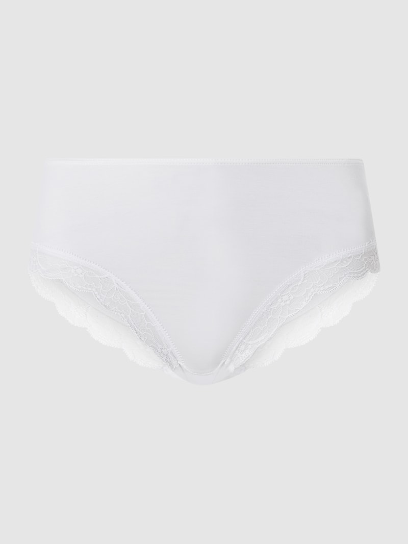 Slip mit Stretch-Anteil Modell 'Cotton Lace' in weiß