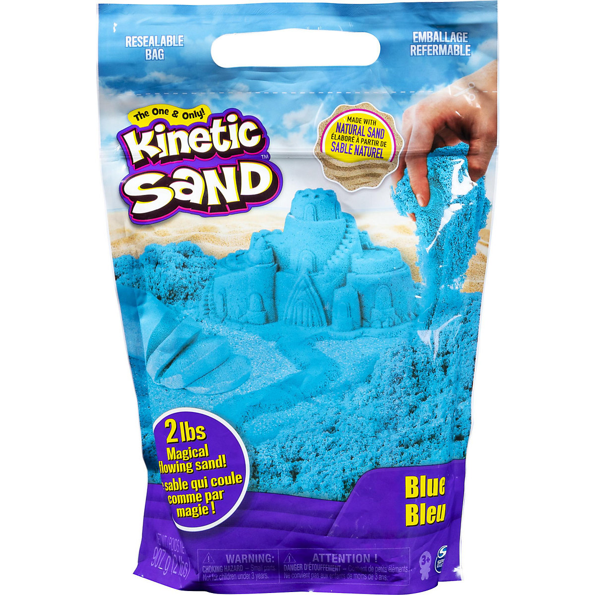 Kinetic Sand 907 g Beutel mit magischem Indoor-Spielsand blau