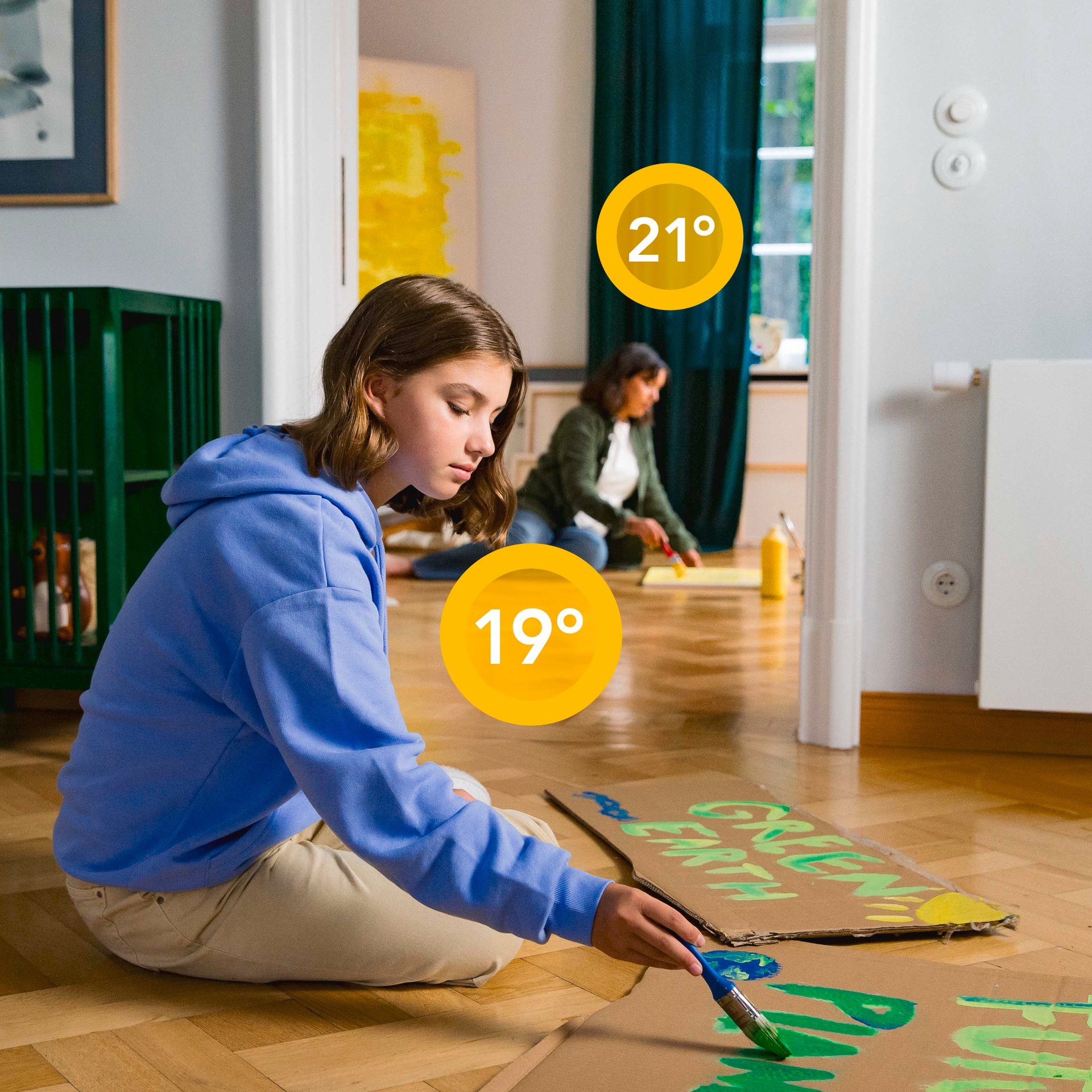 Tado Heizkörperthermostat Starter Kit - Smartes Thermostat V3+ (Verkabelt) Black Edition