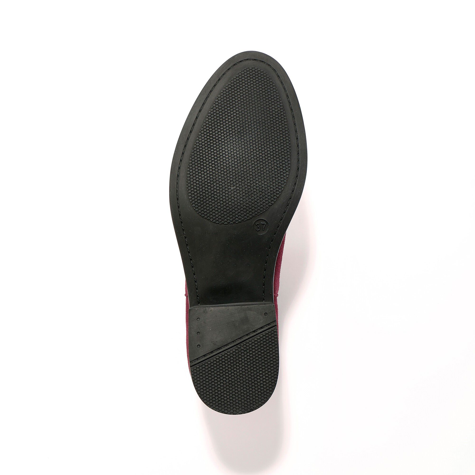 Boots élastiquées perforées Chelsea en croûte de cuir