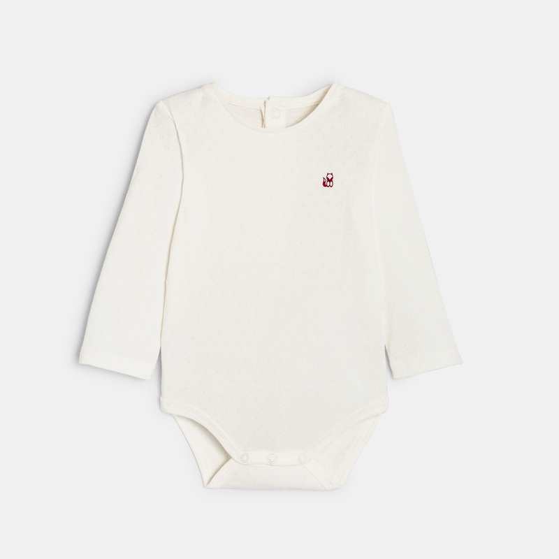 Salopette en maille tricot et body pointelle rose naissance