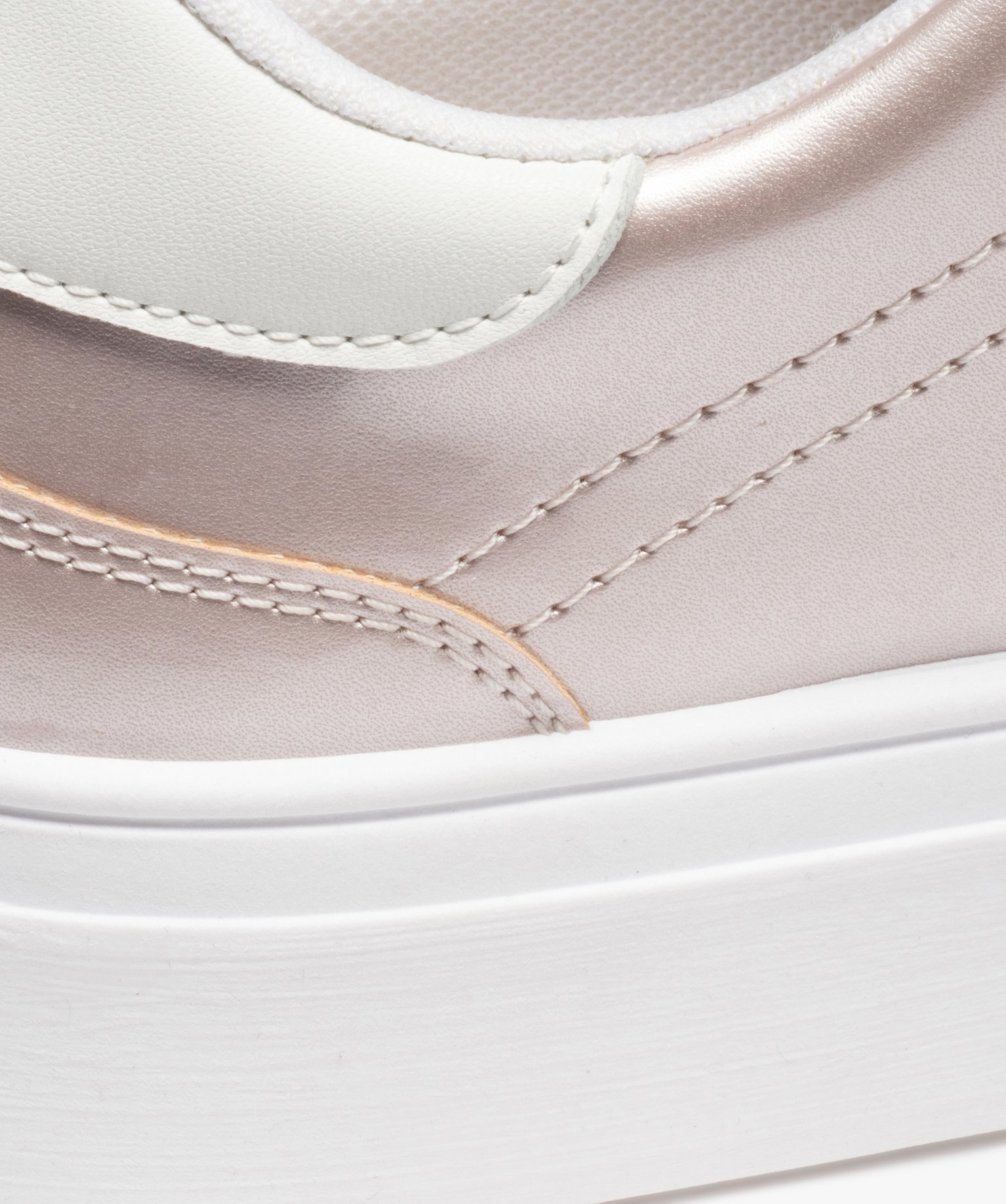 Baskets femme vernies à semelle plateforme rose | GEMO