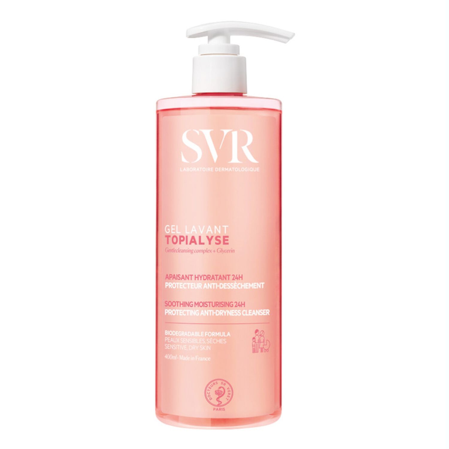 SVR Topialyse Gel Lavant Apaisant, Hydratant, Protecteur Anti-Dessèchement