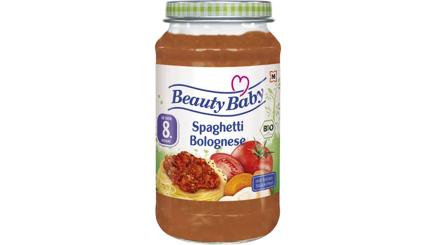 Beauty Baby Babygläschen Bio Spaghetti Bolognese ab dem 8. Monat 220 g