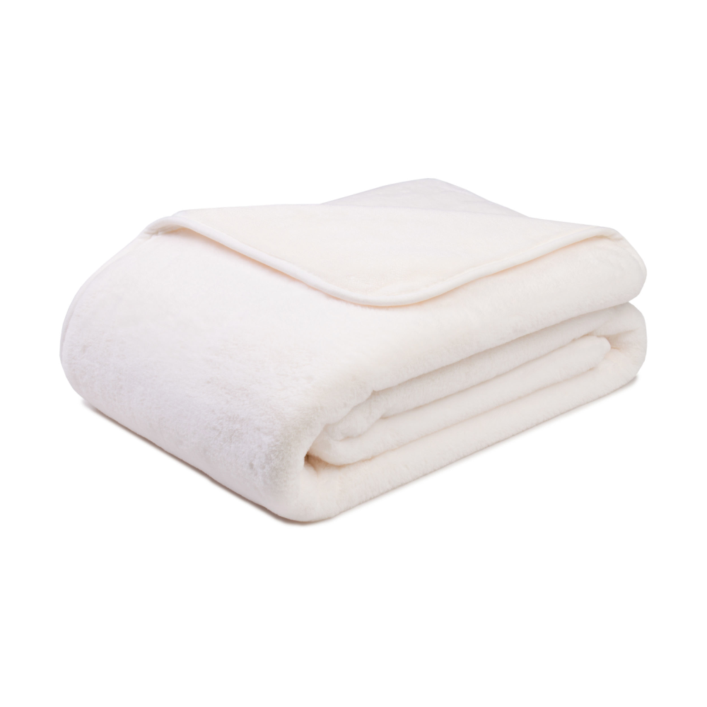 Wendewohndecke Merino wollweiß