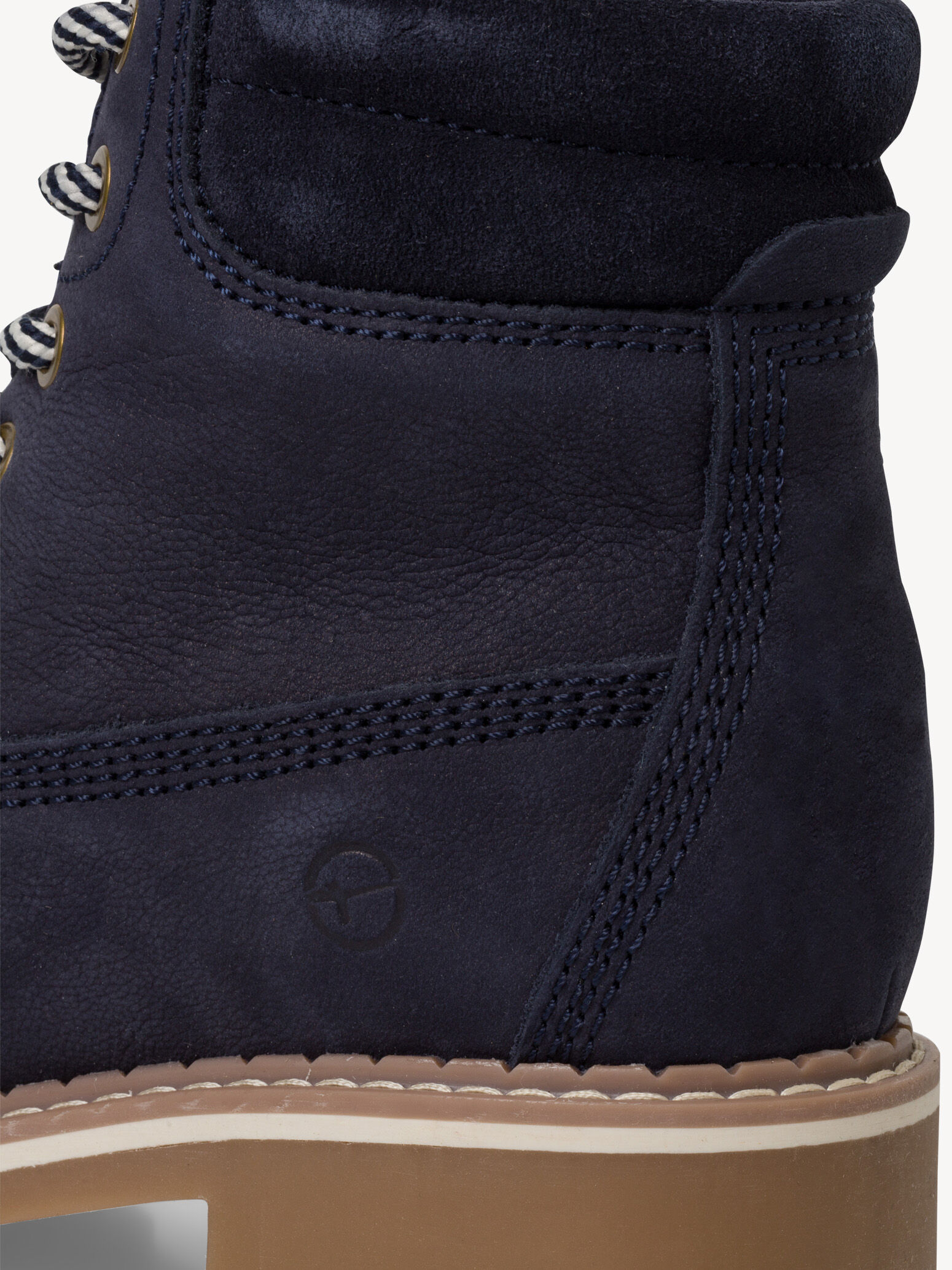 Bottine en cuir - bleu doublure chaude