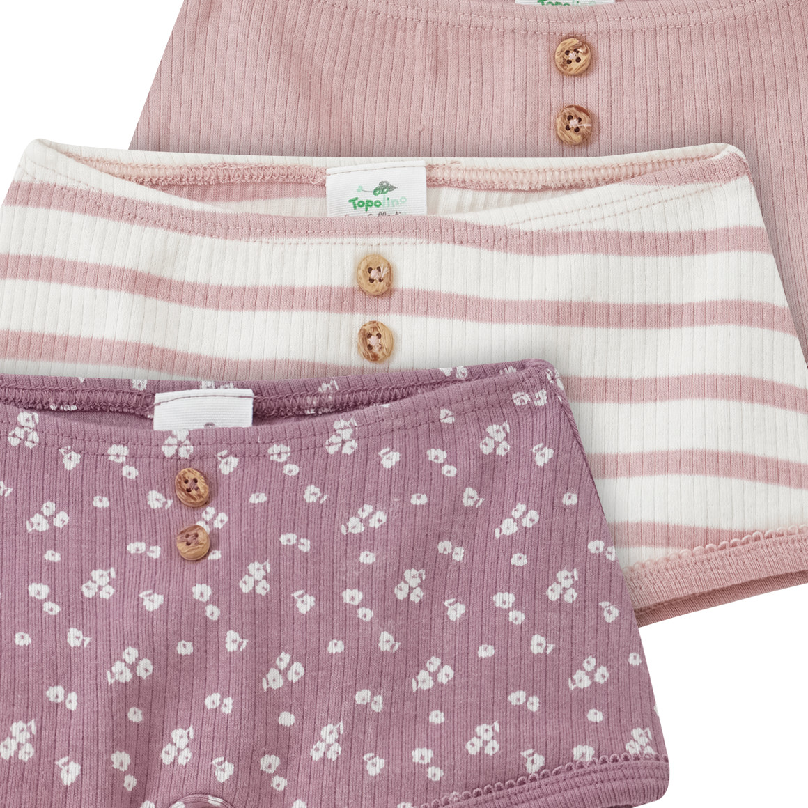 3 Mädchen Pantys mit Rippstruktur