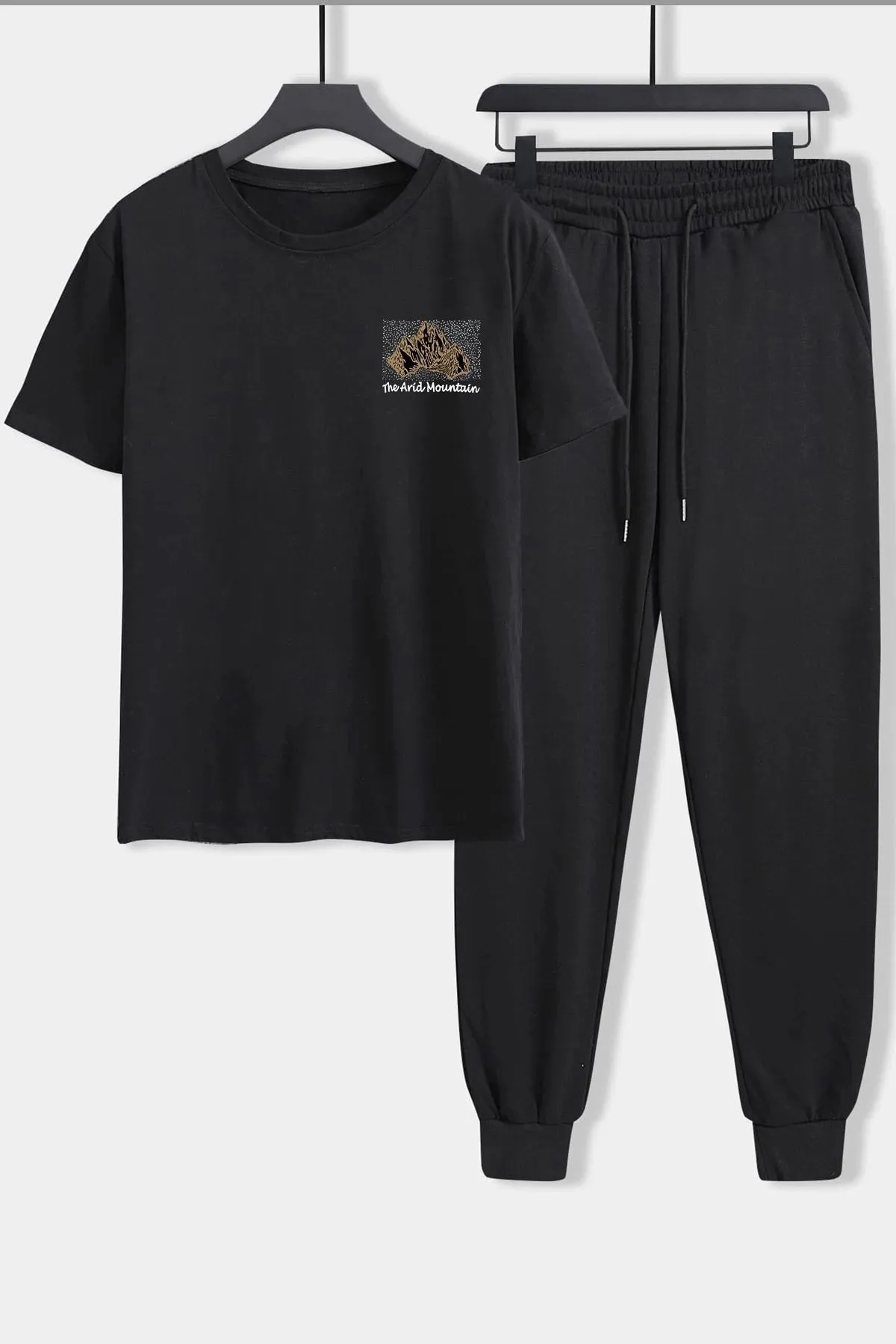 uyguntarz  Zweiteiliges Unisex-Trainingsanzugset mit Arid Mountain-Print