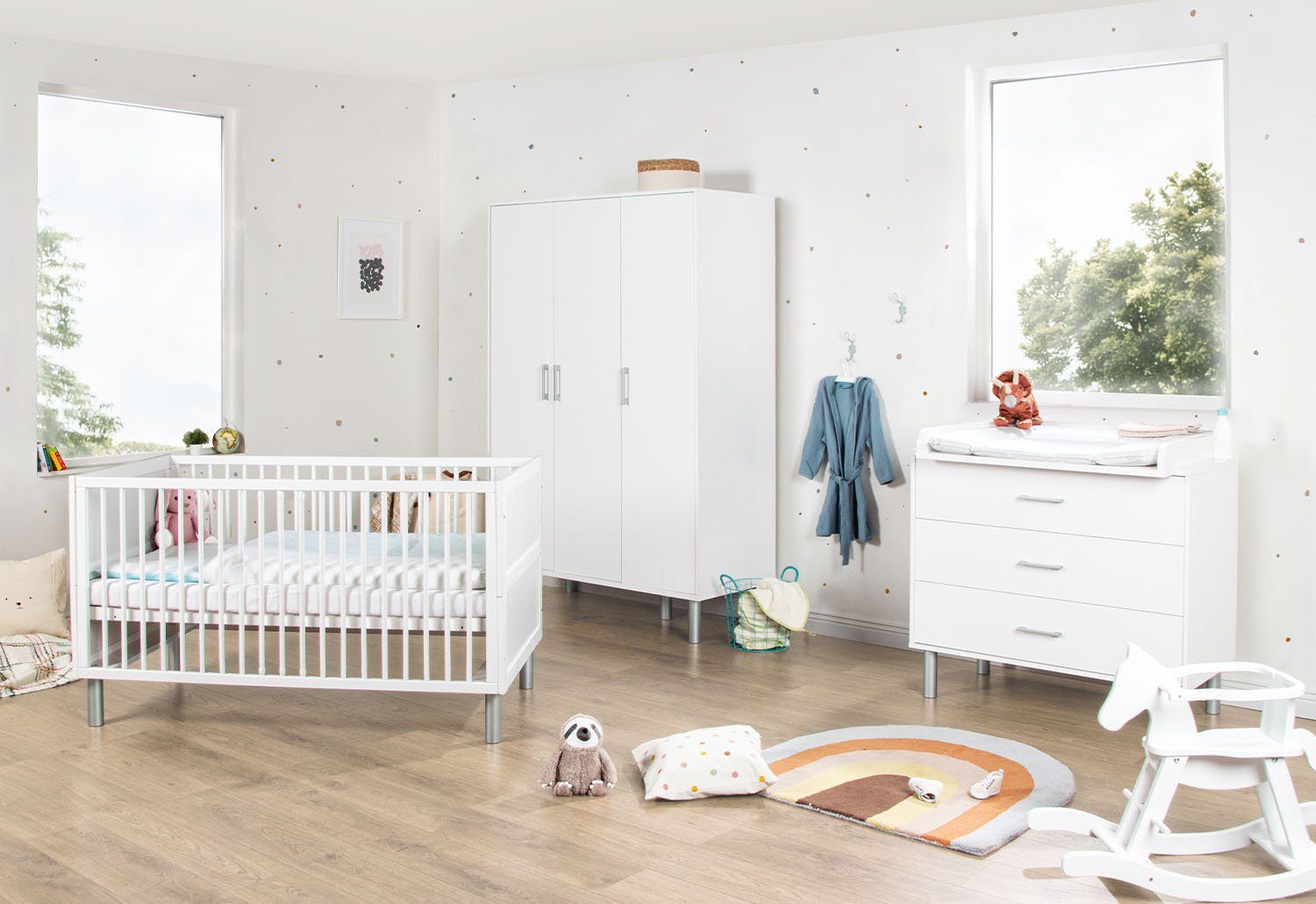 Pinolino® Kinderkleiderschrank Jarle groß 3-türig; Made in Europe