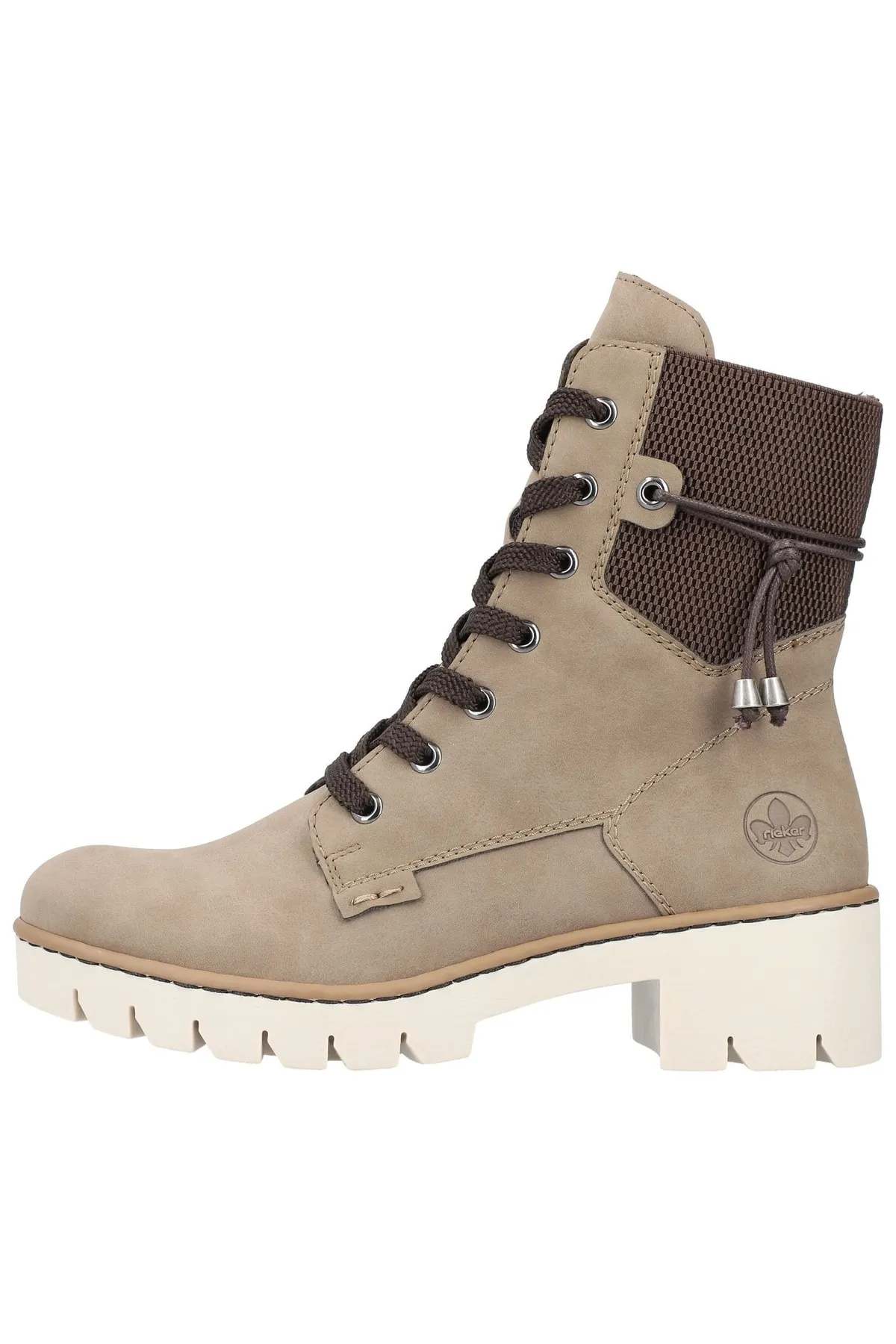 Rieker  Stiefelette - Beige - Blockabsatz