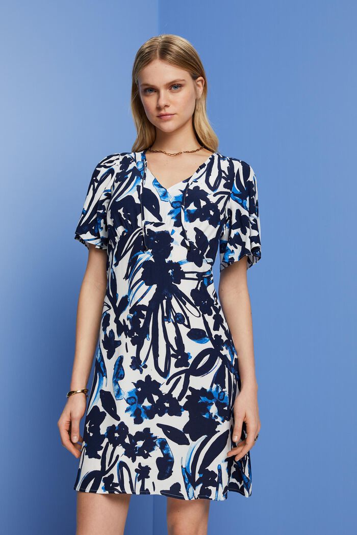 Gemustertes Minikleid, LENZING™ECOVERO™