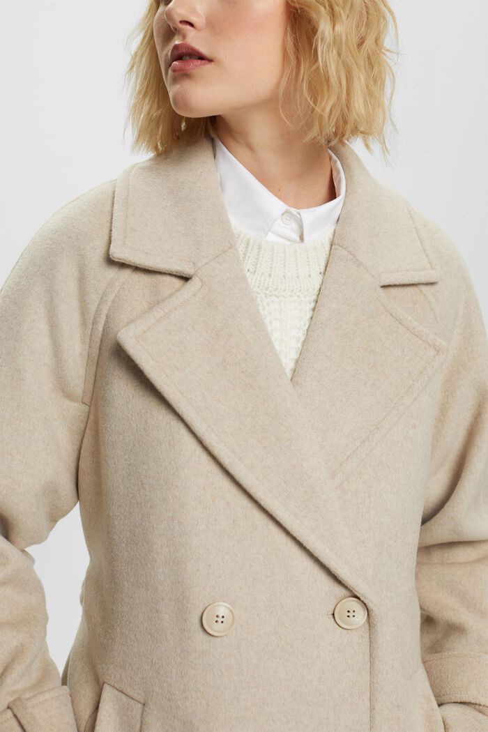 Trenchcoat aus Wollmix