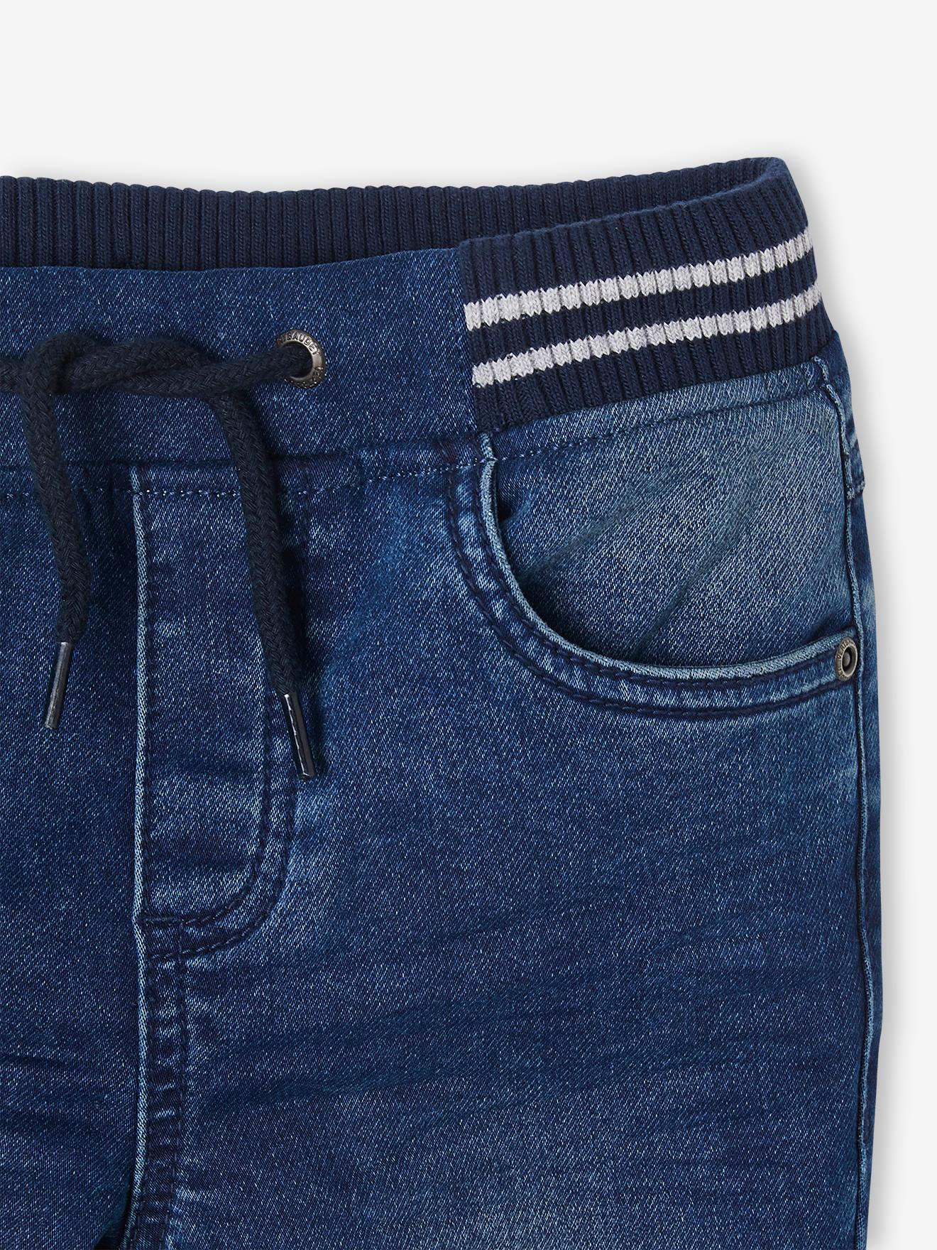 Vertbaudet Jungen Sweathose, Denim-Optik Oeko-Tex - schwarz