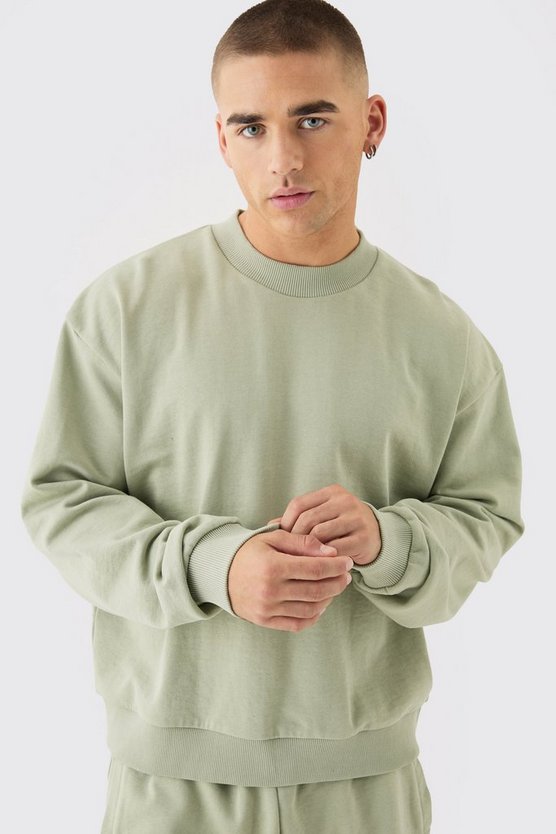 Kurzer Oversize Sweatshirt-Trainingsanzug