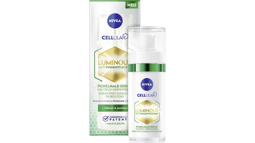 NIVEA Cellular Luminous630 Anti-Pigmentflecken Pickelmale Serum 30 ml