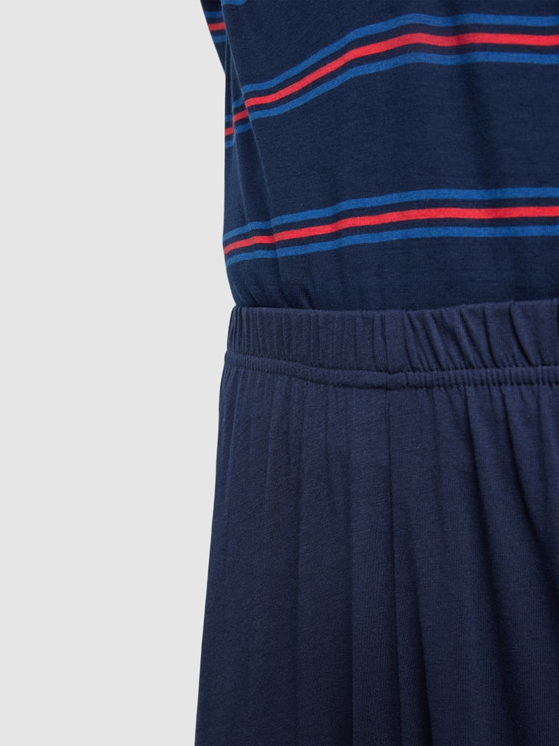 Pyjama mit kurzer Knopfleiste Modell 'RED LABEL' in dunkelblau