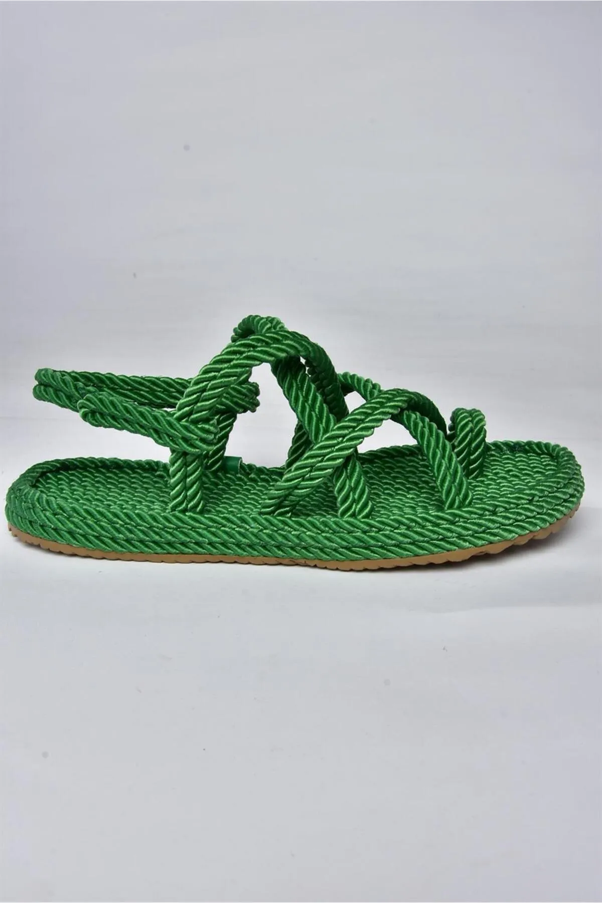 Fox Shoes  F470135104 Damensandalen aus grünem Stoff