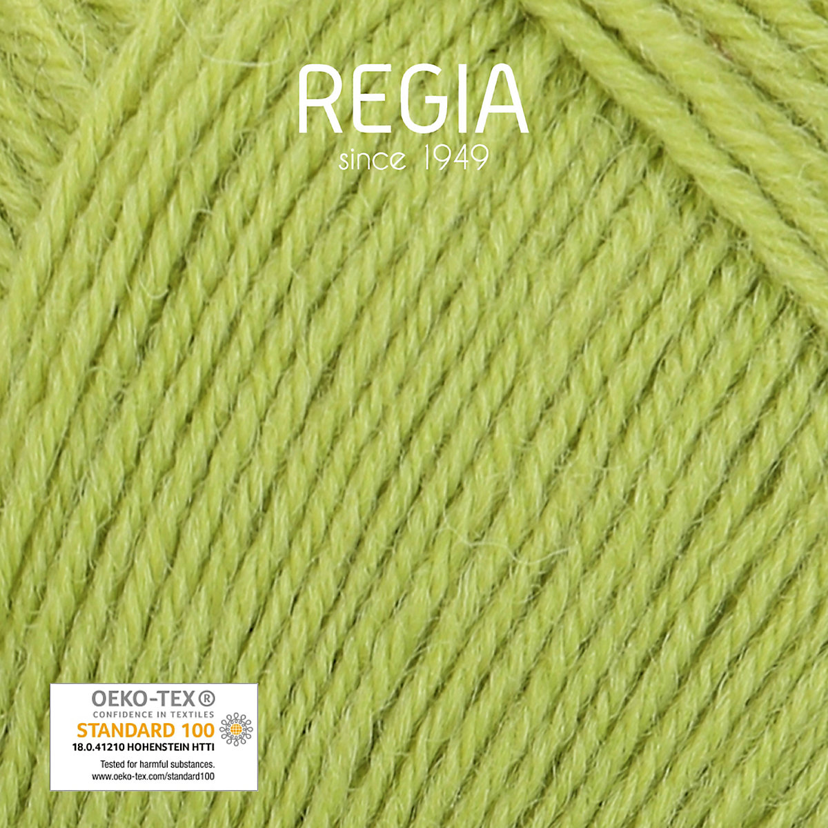 Handstrickgarne 4-fädig Uni, 100g Limette