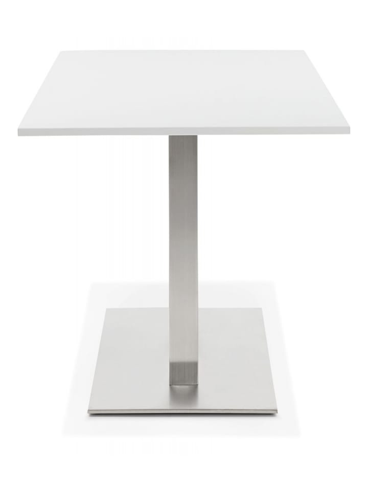 KADIMA DESIGN Esstisch Holz Metall Weiß | Designertisch Spanplatte Stahlgestell in Weiß günstig kaufen onesize