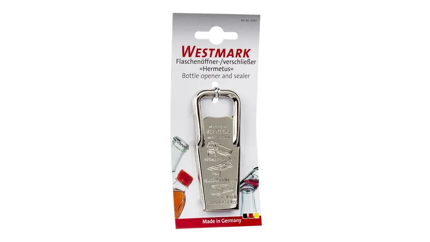 WESTMARK Flaschenöffner und -verschließer »Hermetus« silber