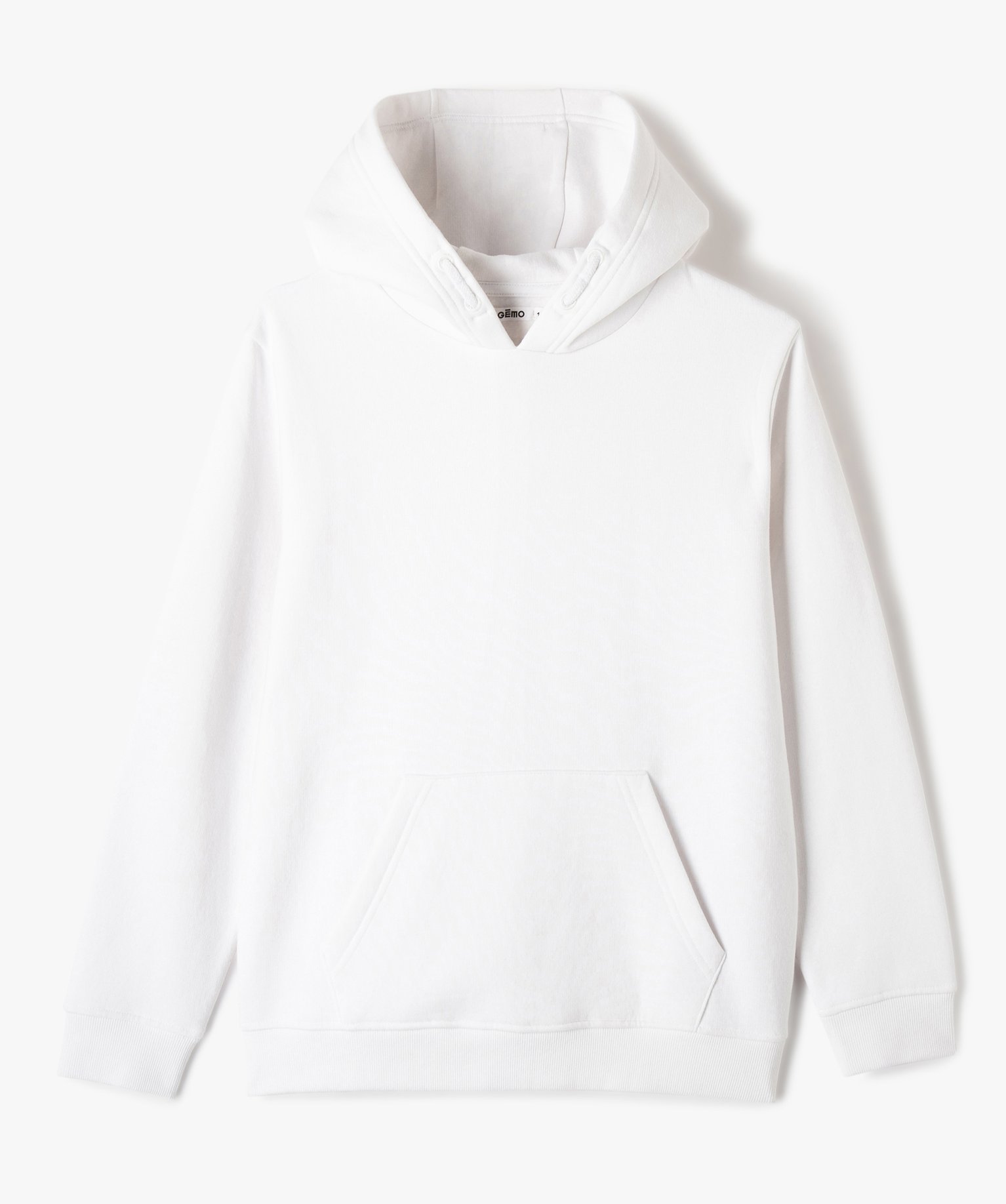 Sweat molletonné à capuche Garçon blanc | GEMO