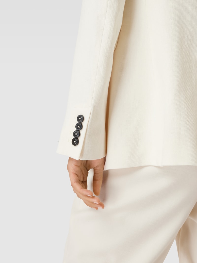Blazer mit Leinen-Anteil in ecru