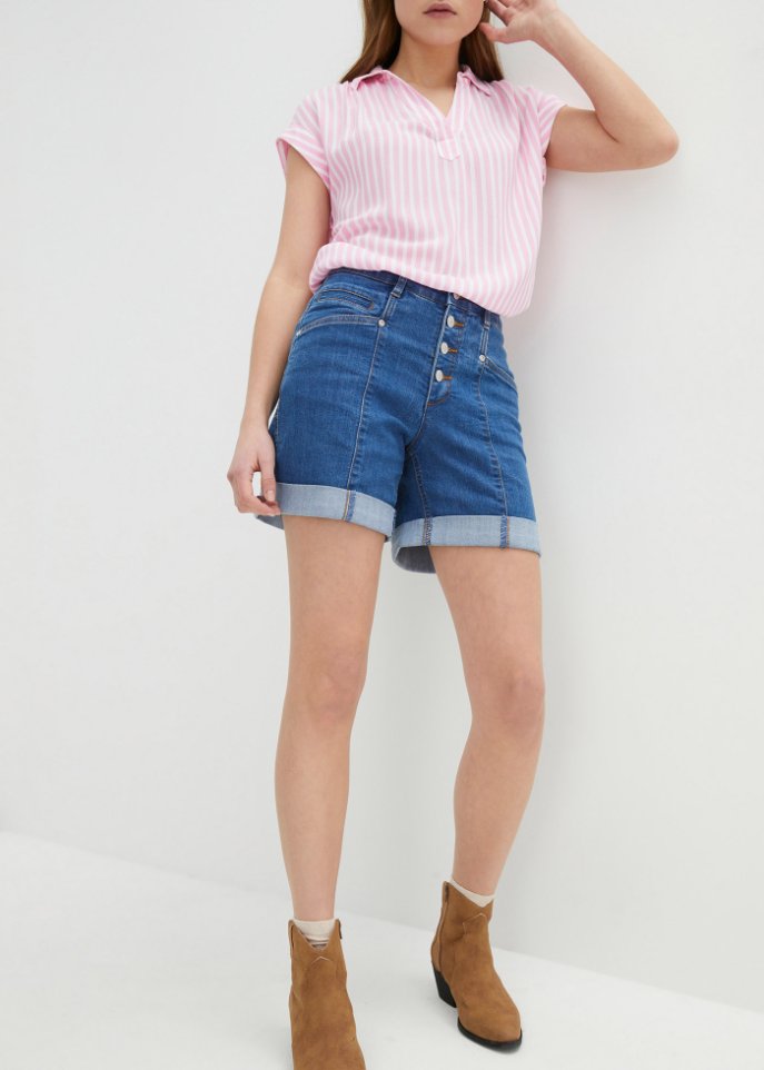 Komfort-Stretch-Jeans-Shorts