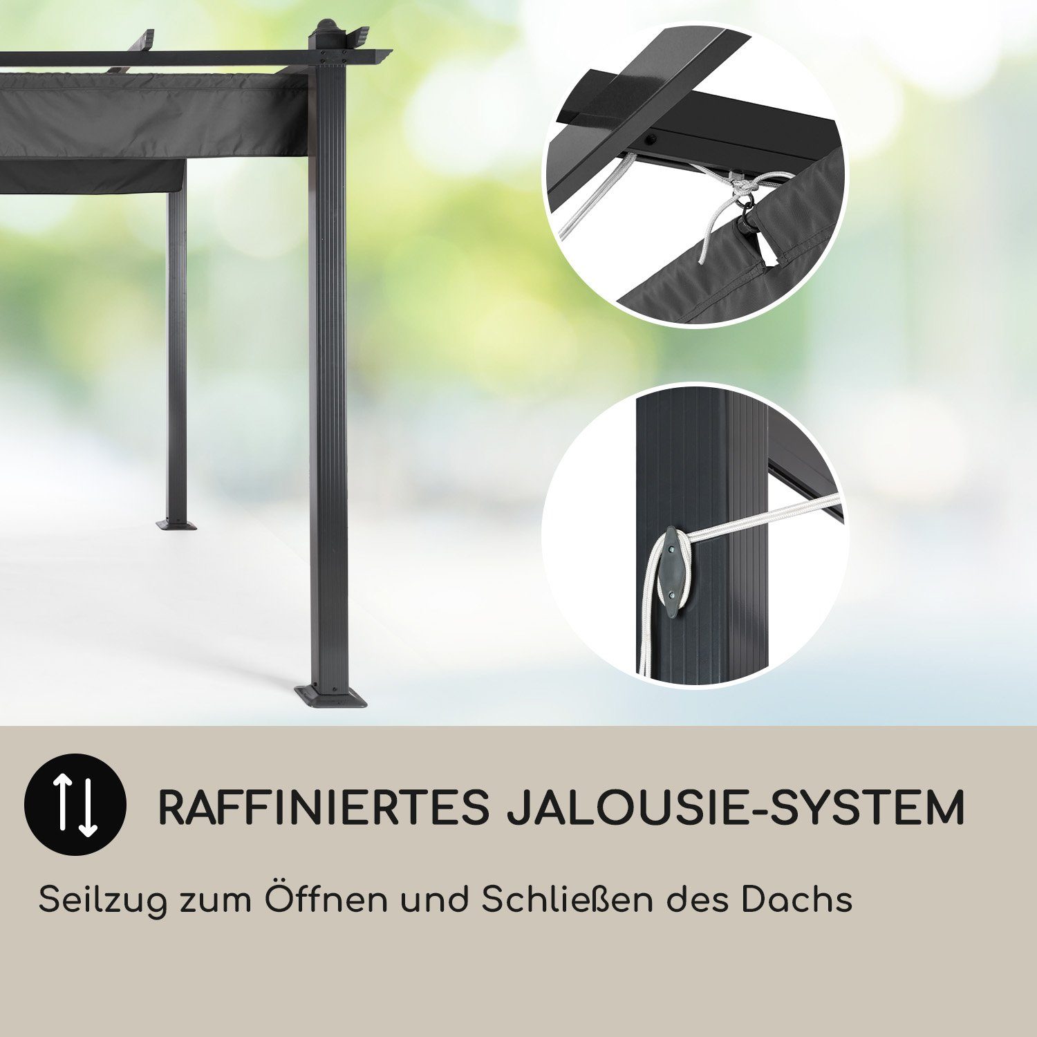 blumfeldt Pavillon Pantheon 3x4, (Set, Set), Terrassenüberdachung Grillpavillon Gartenpavillon Sonnenschutz