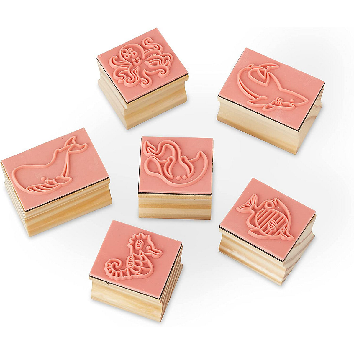 Holzstempel mit Tiermotiven, 50-teilig. Jumbo Deluxe Wooden Stamp Set
