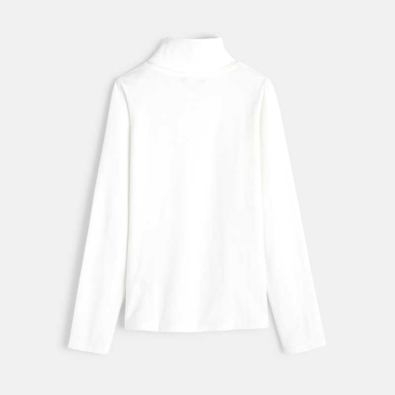 T-shirt col roulé blanc fille