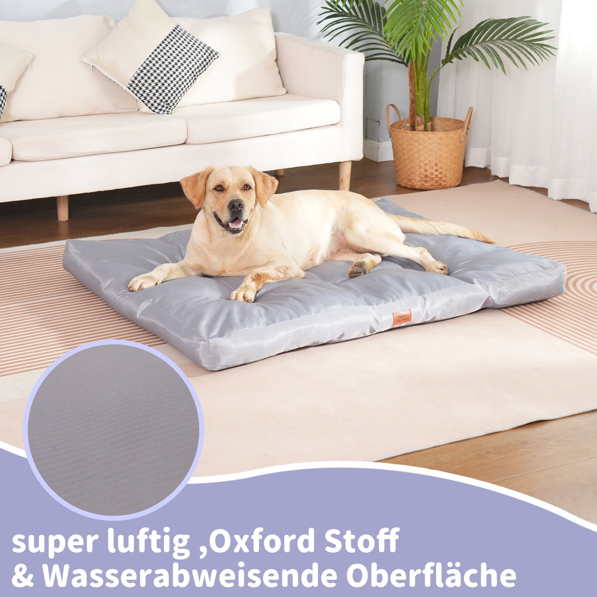 SLPRO Tierbett Hundekissen waschbar wasserdicht für große, mittelgroße Hunde