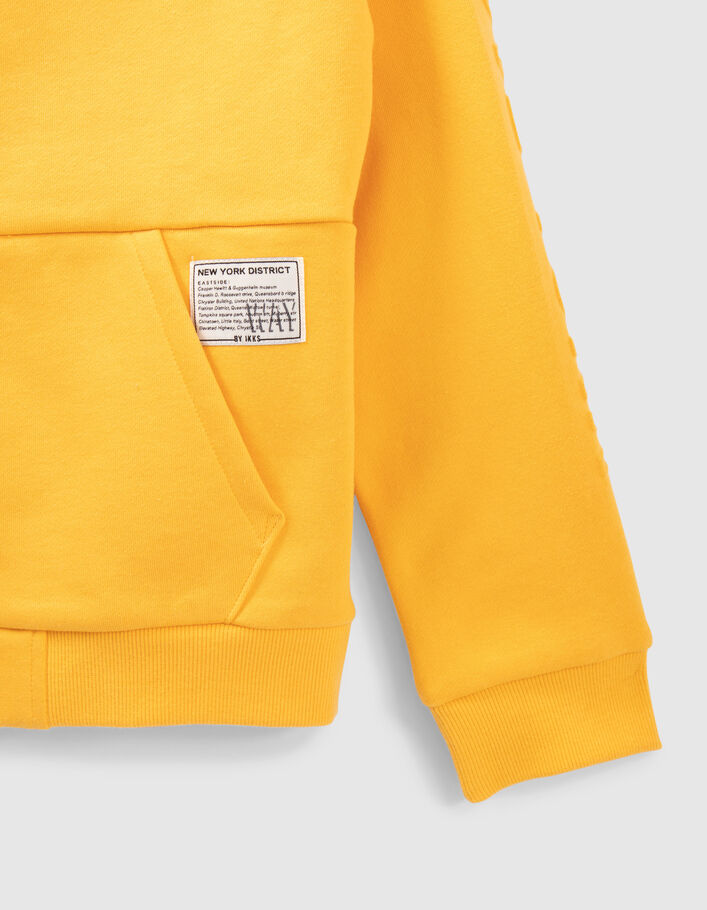 Cardigan jaune message embossé manche garçon