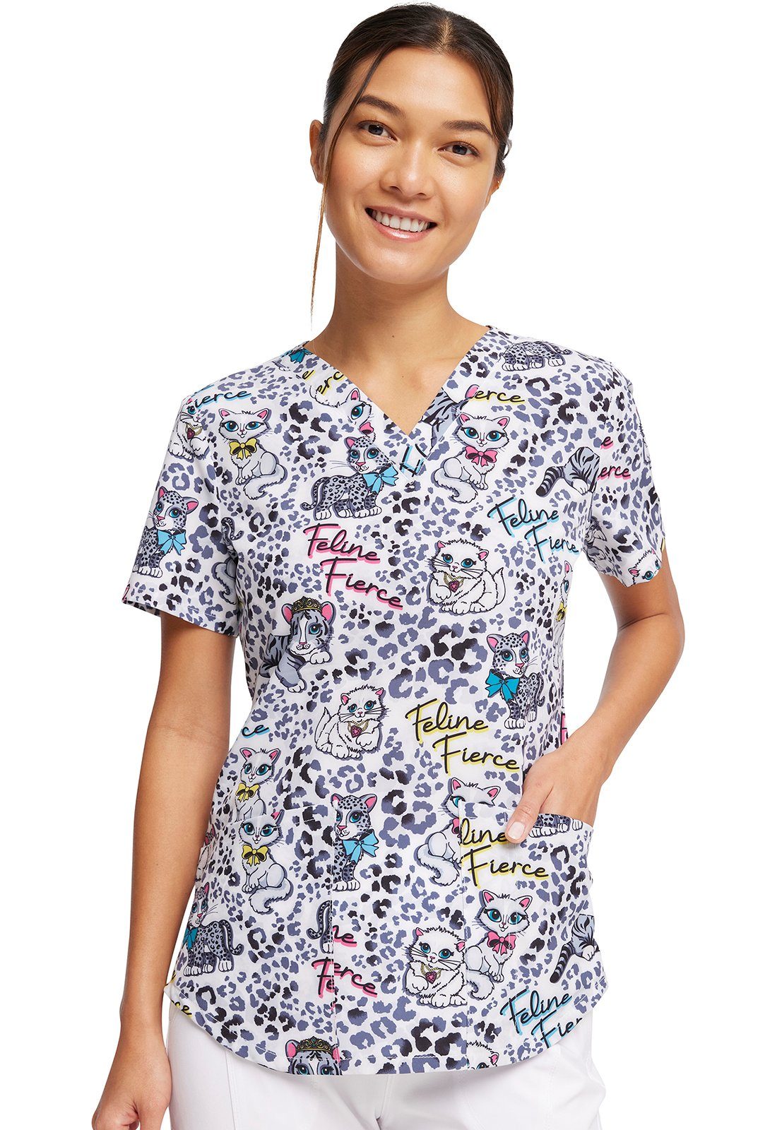 Cherokee Funktionsbluse Bunt bedruckter Damen Kasack 