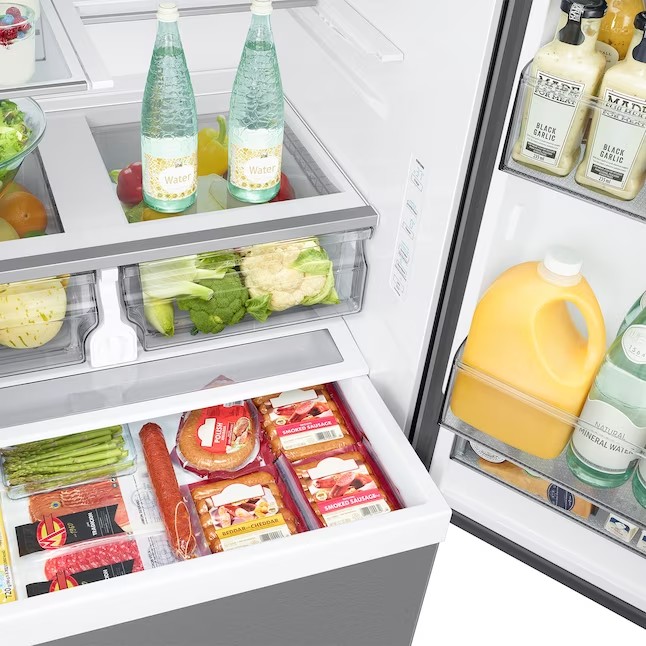 Samsung Mega Capacity 31.5-cu ft Smart French Door Refrigerator with Dual Ice Maker (Fingerprint Resistant Stainless Steel) ENERGY STAR
