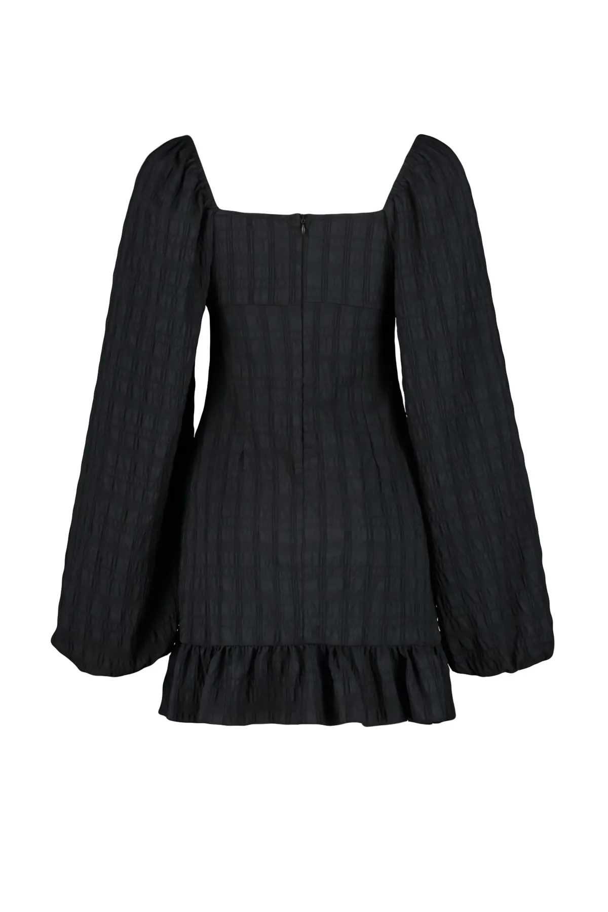 Trendyol Collection  Schwarzes, tailliertes, strukturiertes Abendkleid TPRSS23EL00024