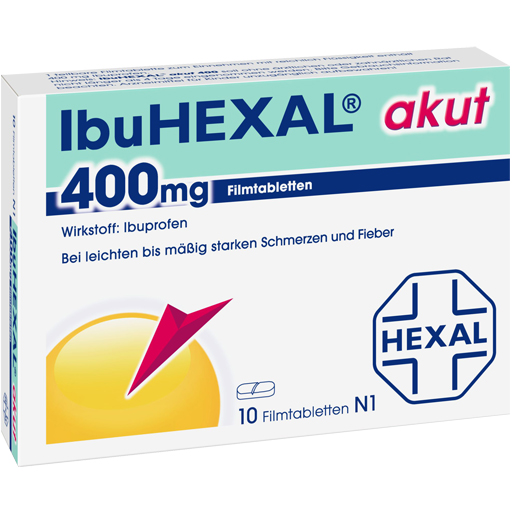 IBUHEXAL akut 400 Filmtabletten  10 St  Filmtabletten